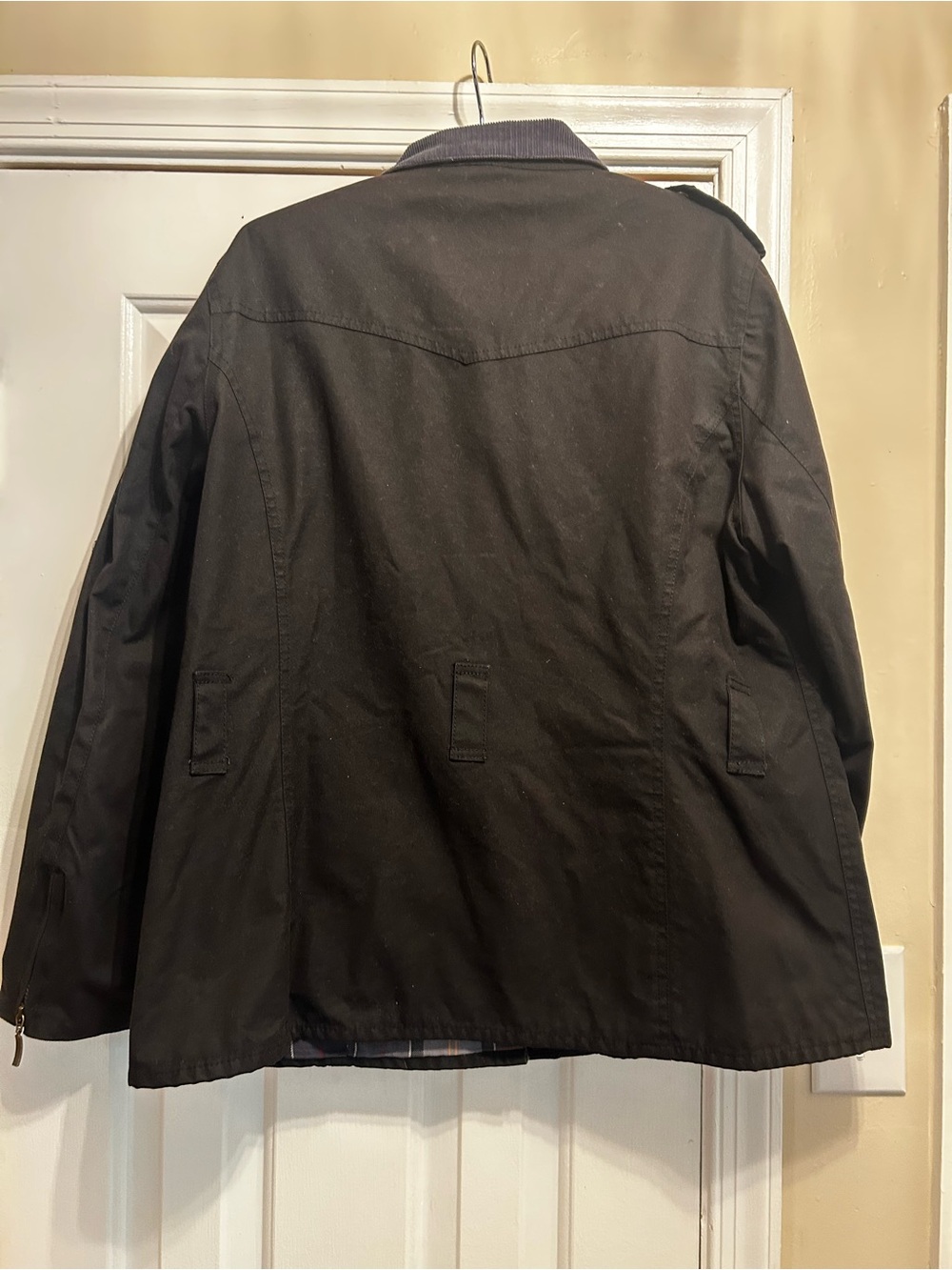 Barbour Women’s Black Waxed Field Jacket US size 14 - Picture 7 of 7